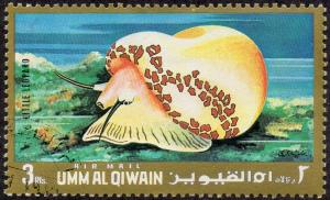 Umm al Qiwain sw683 - Used - 3r Little Leopard Cowrie (1972) (cv $2.90)