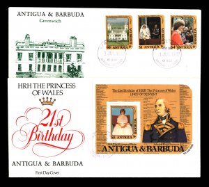 Antigua, Royalty, Worldwide First Day Cover