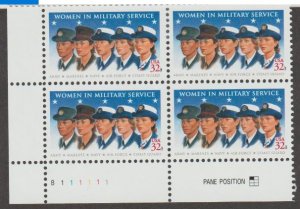 U.S. Scott #3174 Women Military Stamps - Mint NH Plate Block - UL Plate