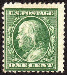 1910, US 1c, Franklin, MNG, Sc 374