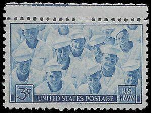 #935 3c U.S. Navy in World War II Block/4 1945 Mint NH