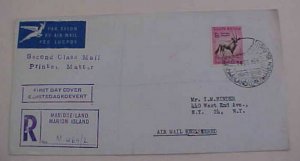 SOUTH AFRICA MARION REGISTERED 1958 BACKSTAMP NEW YORK