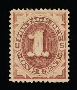 VERY AFFORDABLE GENUINE SCOTT #J1 VF-XF MINT OG H 1879 BROWN POSTAGE DUE  #11944
