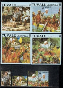 TUVALU SC# 507-10 + 507a-510a  FVF/MNH