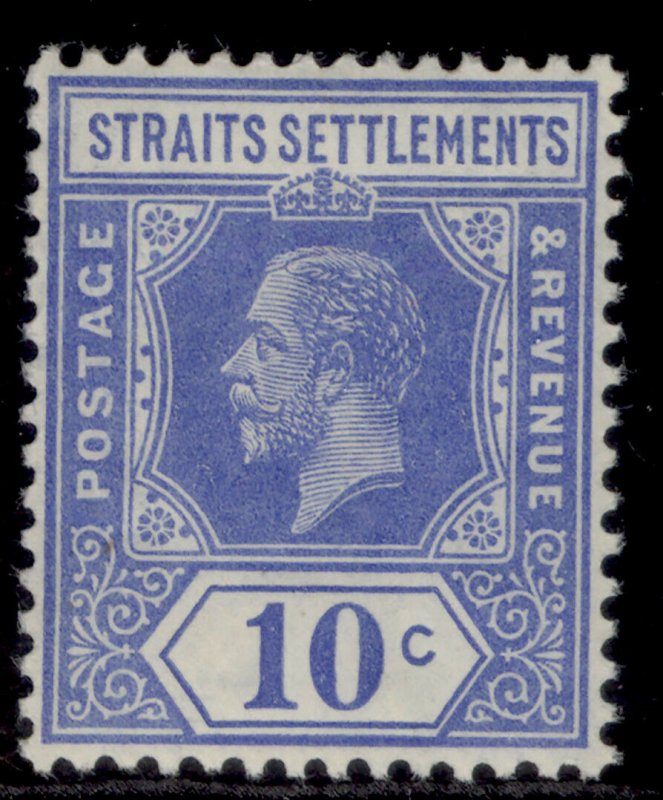 MALAYSIA - Straits Settlements GV SG203a, 10c bright blue, VLH MINT.