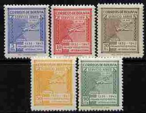 Bolivia 1945 Panagra Airways perf set of 5 unmounted mint...