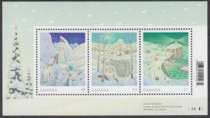 Canada -  *NEW* Winter Scenes, 2023 Christmas Souvenir Sheet - MNH