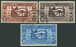 Egypt 220-222,used.Micchel 237-239. Ophthalmological Congress,1937.