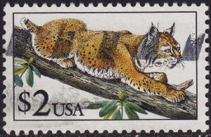 USA - 1990 - Scott #2482 - used - Bobcat