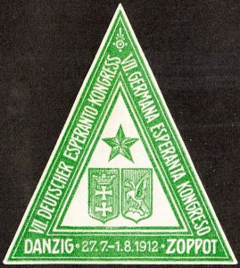 Danzig Stamps 1912 Label