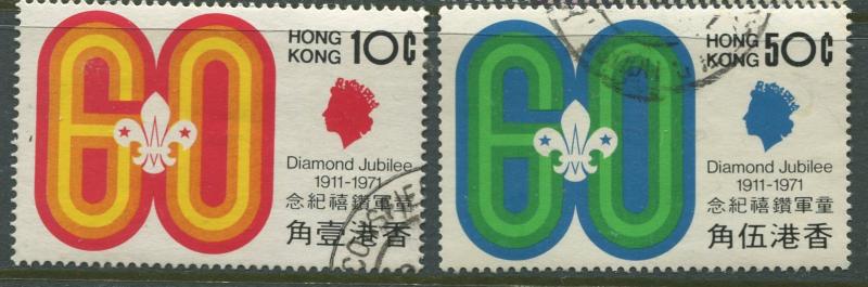 Hong Kong - Scott 262-263 - General Issue - 1971 - FU - Short Set of 2 Stamps