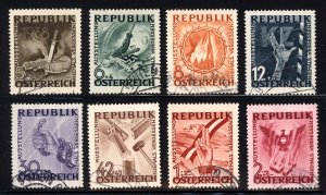 Austria 1946  Scott #B171-8 used