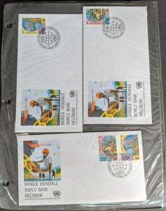 EDW1949SELL : U.N. Specialized collection of 1988-1991 mainly FDC issues.