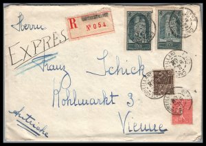 France 1931 Registered  Cover Chateau Meillant  to Vienna Austria