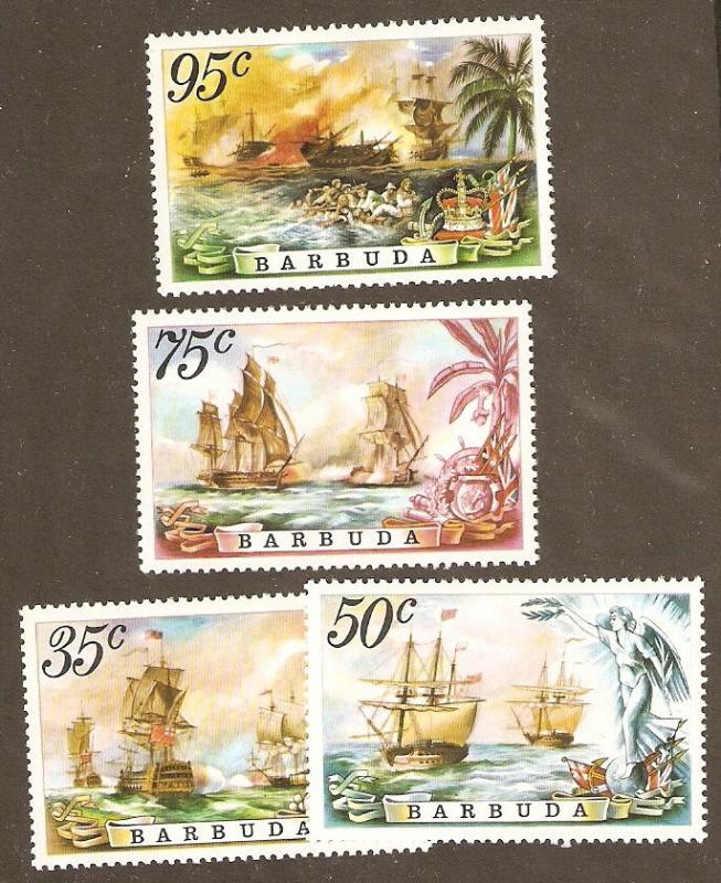 Barbuda Scott  # 209-12 Mint  never hinged