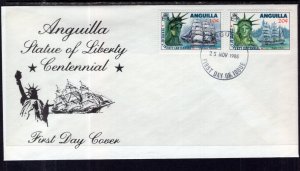 Anguilla 657-658 Sailing Ships Statue of Liberty U/A FDC