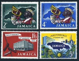 Jamaica 181-184, MNH. Independent State, 1962. Zouave Bugler, Map; Gordon House,