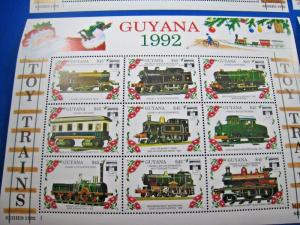 GUYANA  -  SCOTT # 2620-2623  -  4 TRAINS S/S  -  MNH