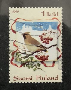 Finland 2006 Scott 1275 used- 1st klass, Merry Christmas, bird