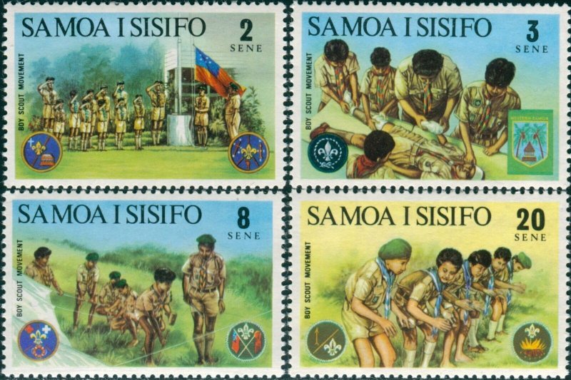 Samoa 1973 SG405-408 Scouts set MNH