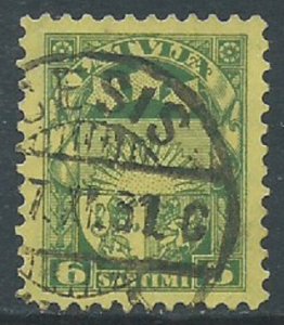 Latvia, Sc #141, 6s Used
