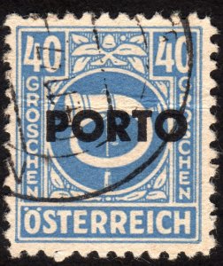 1946, Austria, 40g, Used Postage due, Sc J199