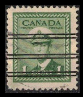 CANADA 1942 KGVI VINTAGE SCARCE 1c #249 (249xx) PRECANCEL
