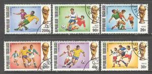 TOGO Sc# 863 - 865 + C214 - C216 USED FVF Set6 Soccer Games