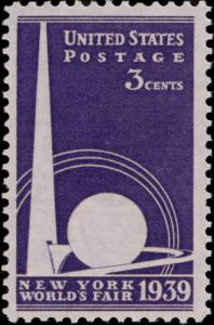 1939 3c New York World's Fair Scott 853 Mint F/VF NH