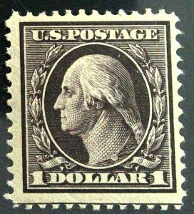 Scott#342 - VF - $1 Violet Brown - Washington - OG HR - 1909