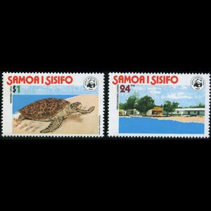 SAMOA 1978 - Scott# 470-1 WWF-Turtles Set of 2 NH