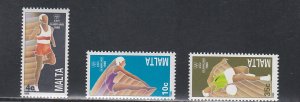 Malta # 727-729, Seoul Summer Olympics, Mint NH, 1/2 Cat.