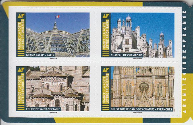 2019 France Architecture 12 SA Bklt (Scott NA) MNH