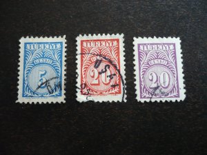 Stamps - Turkey - Scott# O43,O46,O57 - Used Part Set of 3 Stamps