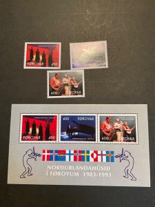 Faroe Islands Scott #247-9a never hinged