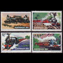 AUSTRALIA 1979 - Scott# 707-10 Locomotivies Set of 4 NH