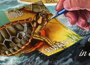 Turtles Stamp Postage Stamp Vietnam Chelonia Mydas S/S MNH #3135-3138