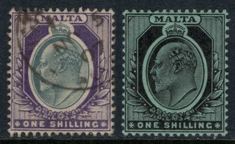 Malta #39 used, #40 mint  CV $11.15