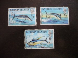 Stamps-British Virgin Islands-Scott#243-245 - Mint Hinged & Used Set of 3 Stamps