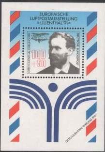 Germany 1991, Scott#B713 MNH, Otto Lilienthal, first glider flight, Centenary