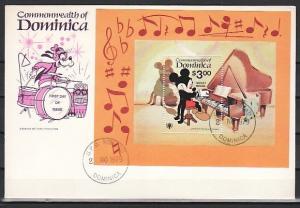 Dominica, Scott cat. 653. Disney Cartoon, Yr of the Child issue First Day Cover.