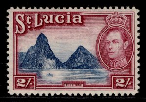 ST. LUCIA GVI SG136, 2s blue and purple, LH MINT. Cat £14.