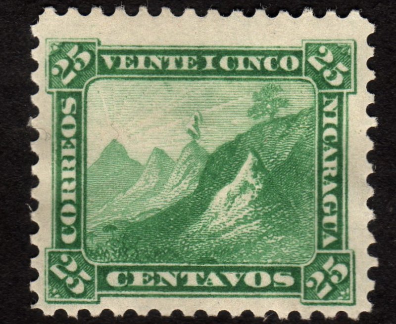 1869 Nicaragua 25c, MH, Sc 7