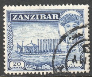 Zanzibar Scott 267 - SG376, 1961 Sultan 20c used