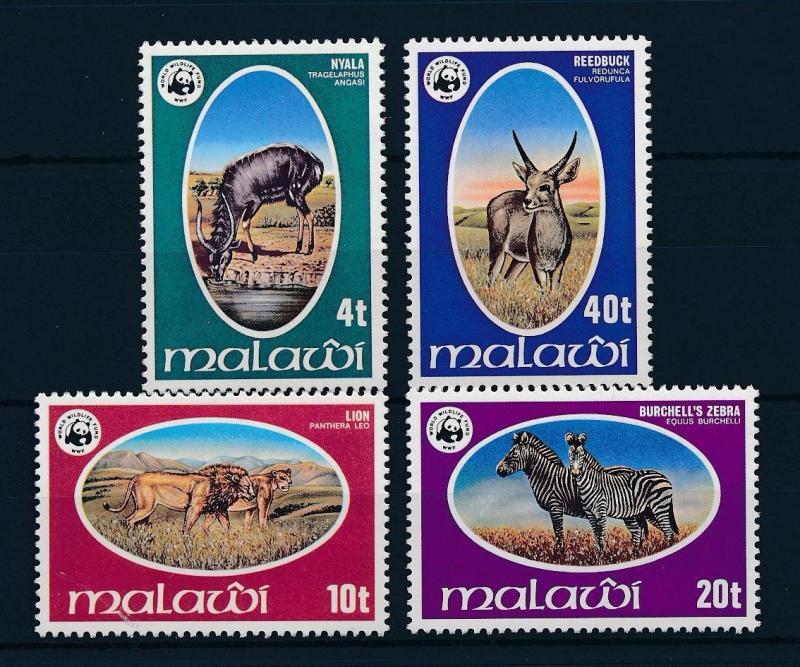 [50793] Malawi 1978 Wild animals Zebra Lion WWF MNH