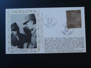 world war II ww2 General Leclerc commemorative cover Algeria 1987