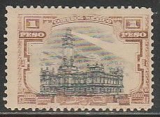 MEXICO 513, $1P VERACRUZ LIGHTHOUSE. UNUSED, HINGED, ORIGINAL GUM. VF.