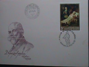 ​HUNGARY-1967-FDC FAMOUS PAINTING-MME.DU BARRY & LOUIS XV BY GYULA BENCZUR MNH