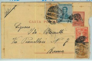 93805 - ARGENTINA - POSTAL HISTORY - Stationery LETTER CARD  to ITALY  1922