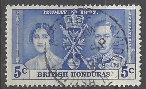 British Honduras, Scott #114; 5c King George VI Coronation, Used